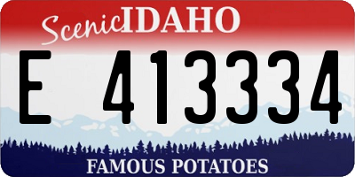 ID license plate E413334