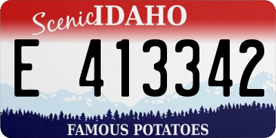 ID license plate E413342