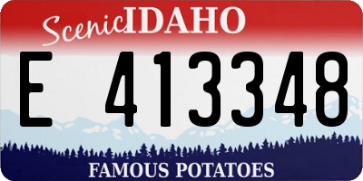 ID license plate E413348