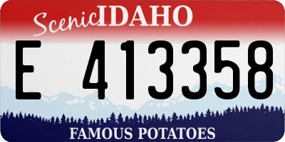 ID license plate E413358