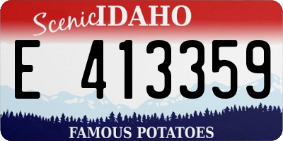 ID license plate E413359