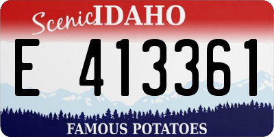ID license plate E413361