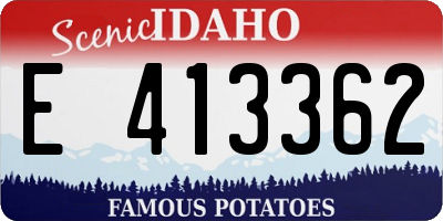 ID license plate E413362