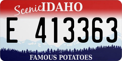 ID license plate E413363