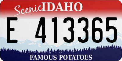 ID license plate E413365