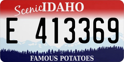 ID license plate E413369