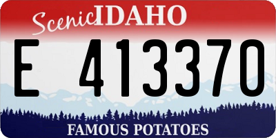 ID license plate E413370