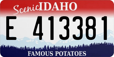 ID license plate E413381
