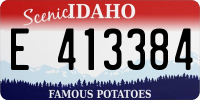 ID license plate E413384