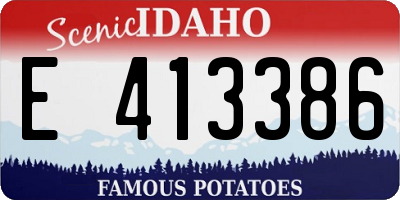 ID license plate E413386