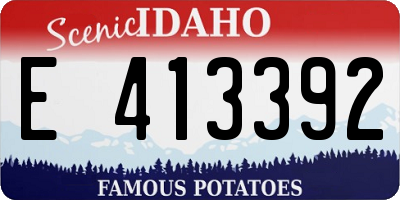 ID license plate E413392