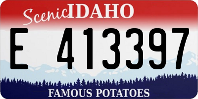 ID license plate E413397