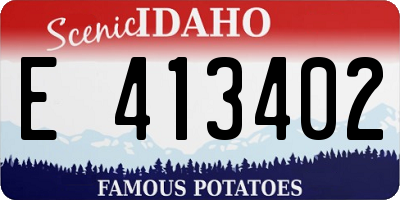 ID license plate E413402