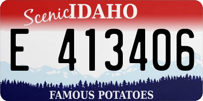 ID license plate E413406