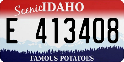 ID license plate E413408