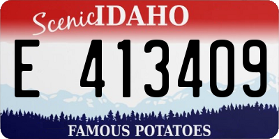 ID license plate E413409