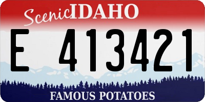 ID license plate E413421