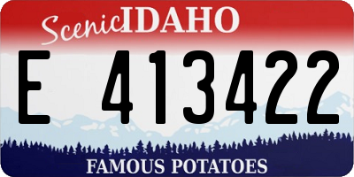 ID license plate E413422