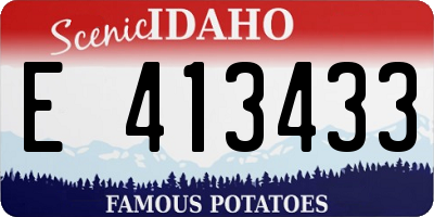 ID license plate E413433