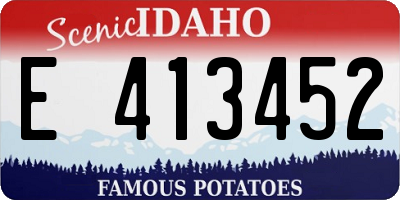 ID license plate E413452