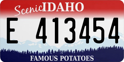 ID license plate E413454