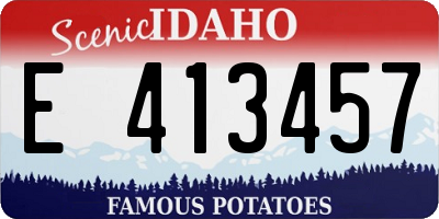 ID license plate E413457