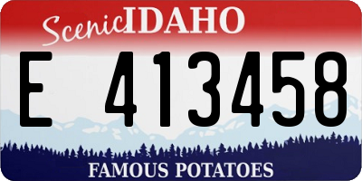 ID license plate E413458