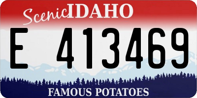ID license plate E413469