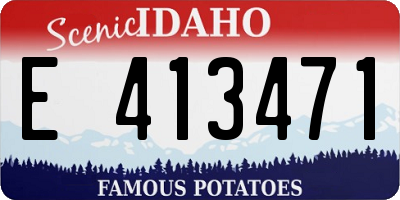 ID license plate E413471
