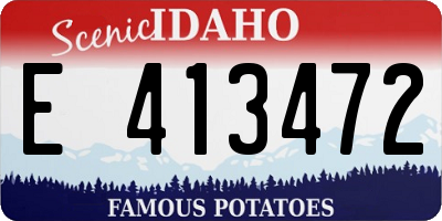 ID license plate E413472
