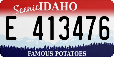 ID license plate E413476