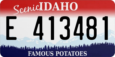 ID license plate E413481