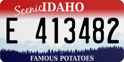 ID license plate E413482