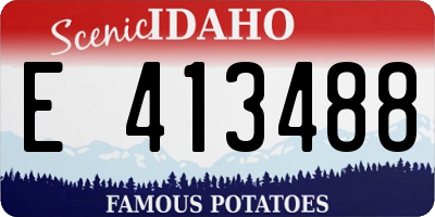 ID license plate E413488