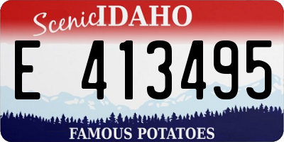 ID license plate E413495