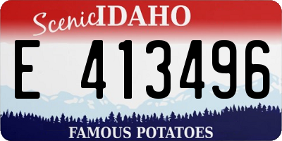 ID license plate E413496