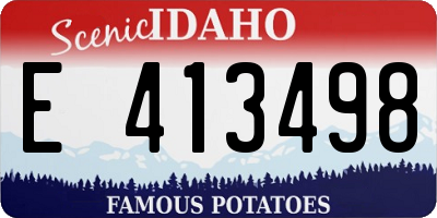 ID license plate E413498