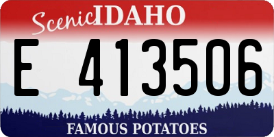 ID license plate E413506