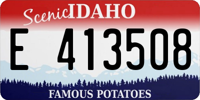 ID license plate E413508