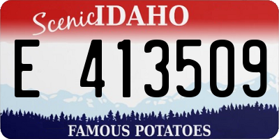ID license plate E413509