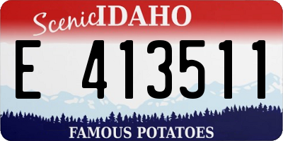 ID license plate E413511