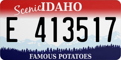 ID license plate E413517