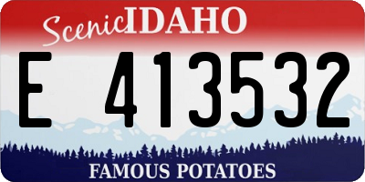 ID license plate E413532