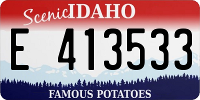 ID license plate E413533