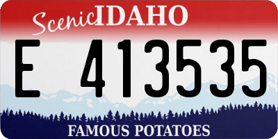 ID license plate E413535