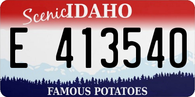 ID license plate E413540