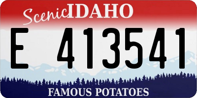 ID license plate E413541