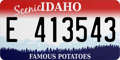 ID license plate E413543