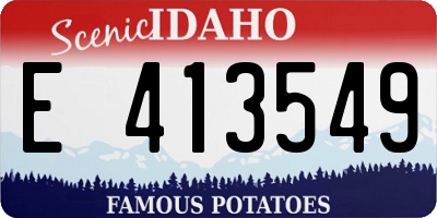 ID license plate E413549