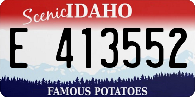 ID license plate E413552